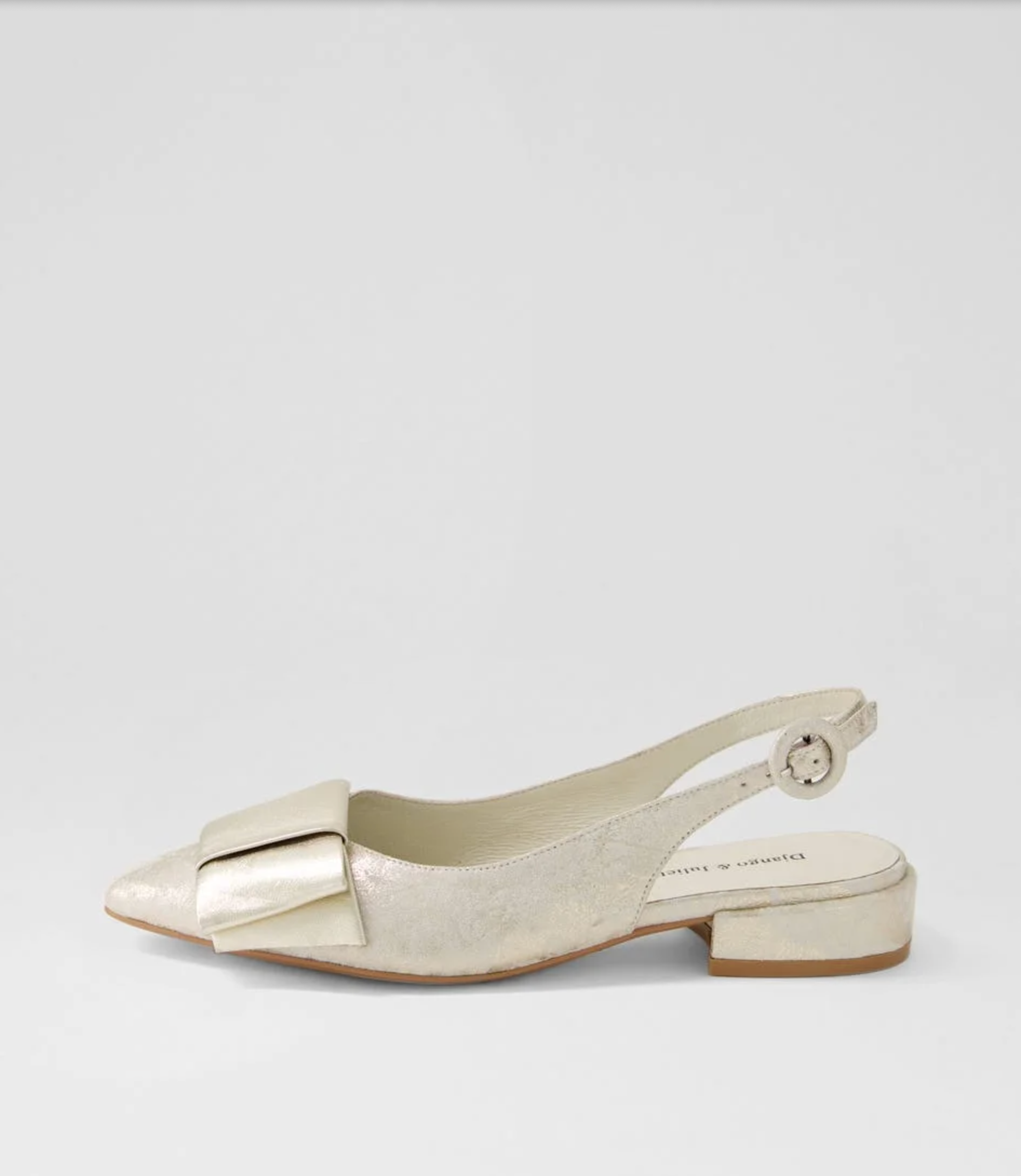 Evenning Slingback (Beige & Gold Wash Leather)