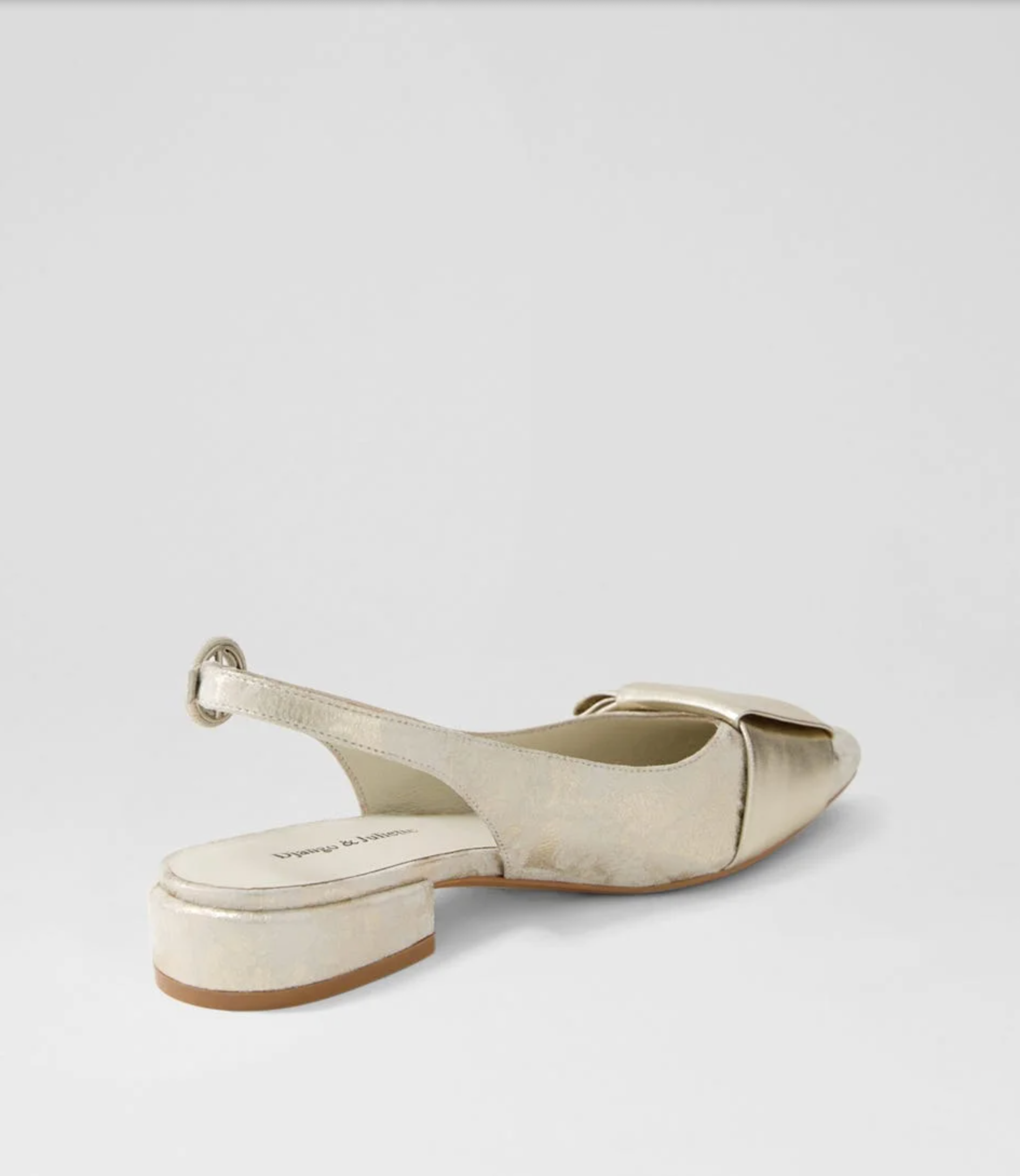 Evenning Slingback (Beige & Gold Wash Leather)