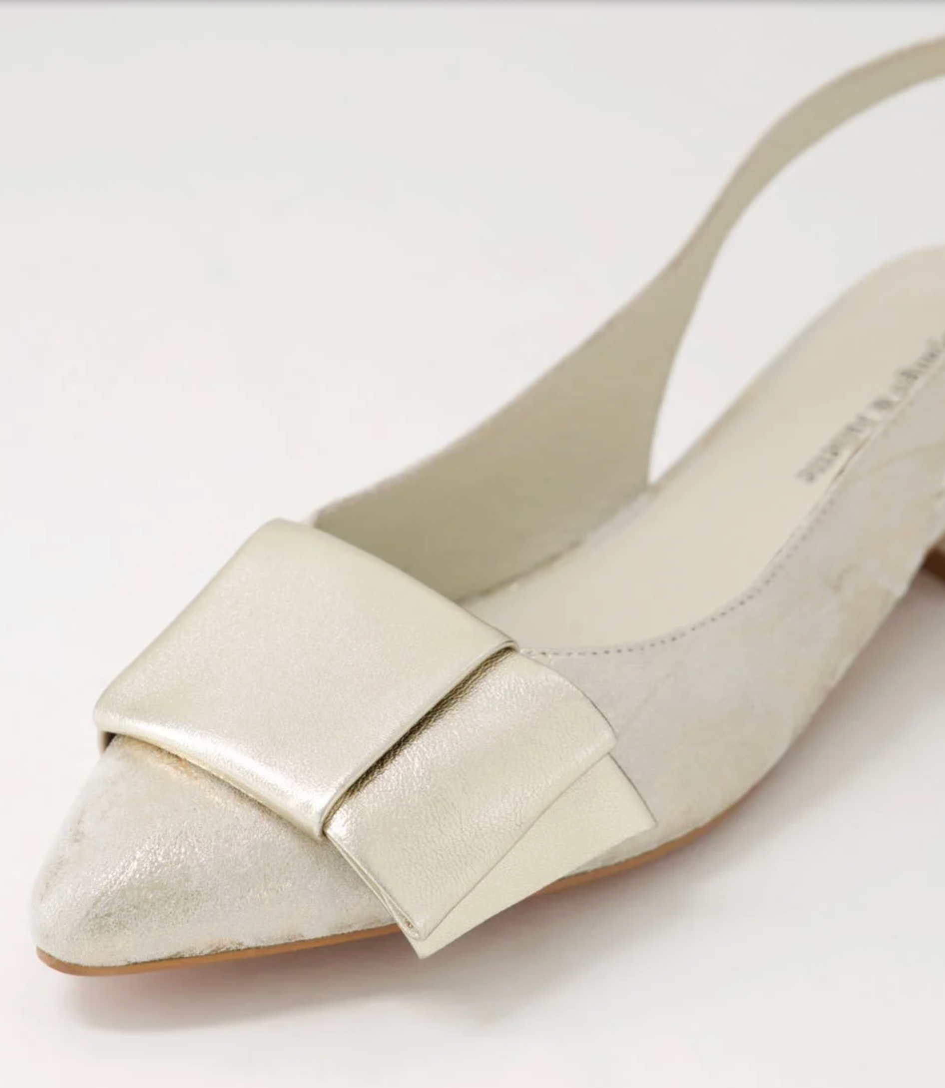 Evenning Slingback (Beige & Gold Wash Leather)